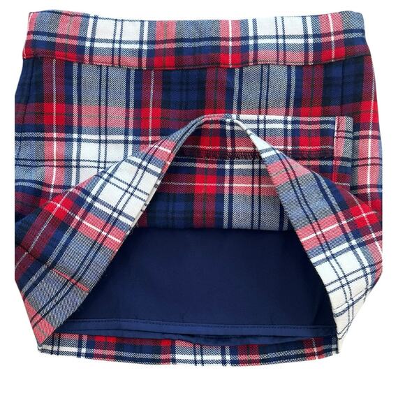 VINEYARD VINES Wool Plaid Skort Red Navy Toddler Girls 3T - Picture 5 of 6